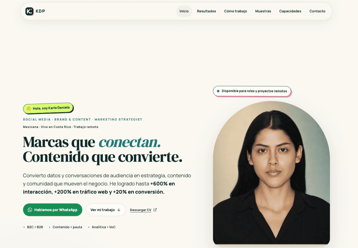 Karla Daniela Paredes website